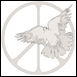 Peace Sign and Dove: printed on buttons, stickers, t-shirts, hoodies, posters and more