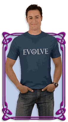 Evolve Peace Perpetua Organic Men's T-Shirt (Dark - Pacific)